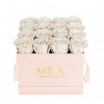  Mila-Roses-00017 Mila Classic Medium Pink - White Cream