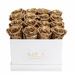  Mila-Roses-00049 Mila Classic Medium White - Metallic Gold