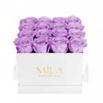  Mila-Roses-00056 Mila Classic Medium White - Lavender