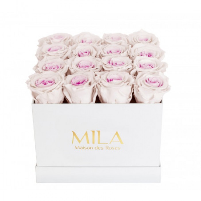 Mila Classic Medium White - Pink bottom