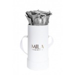  Mila-Roses-00071 Mila Classic Baby White - Metallic Silver