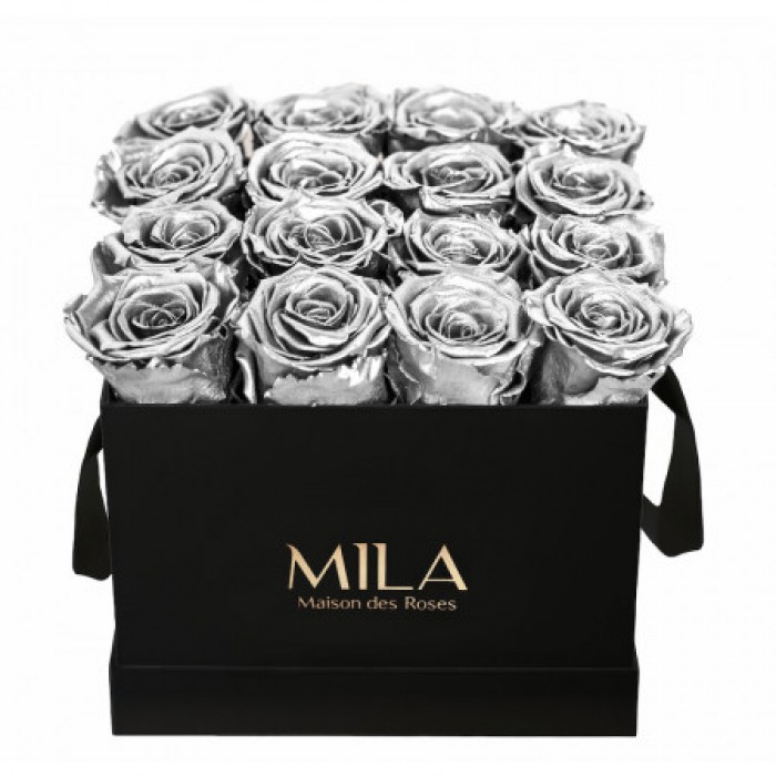 Mila Classic Medium Black - Metallic Silver