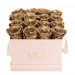  Mila-Roses-00133 Mila Classic Medium Pink - Metallic Gold