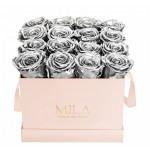  Mila-Roses-00134 Mila Classic Medium Pink - Metallic Silver