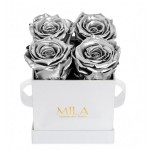  Mila-Roses-00155 Mila Classic Mini White - Metallic Silver