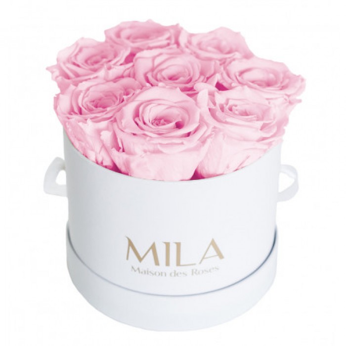 Mila Classic Small White - Pink Blush