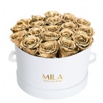  Mila-Roses-00250 Mila Classic Large White - Metallic Gold