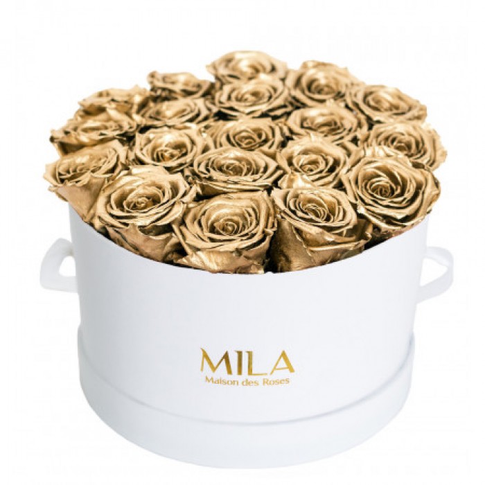 Mila Classic Large White - Metallic Gold
