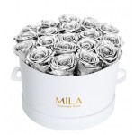  Mila-Roses-00251 Mila Classic Large White - Metallic Silver