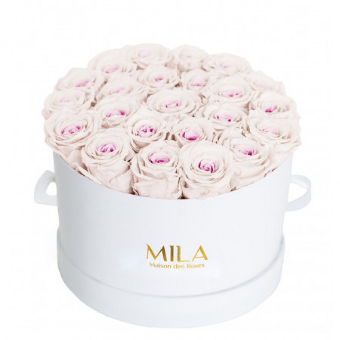 Mila Classic Large White - Pink bottom
