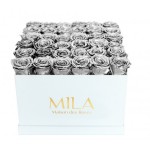  Mila-Roses-00299 Mila Classic Luxe White - Metallic Silver