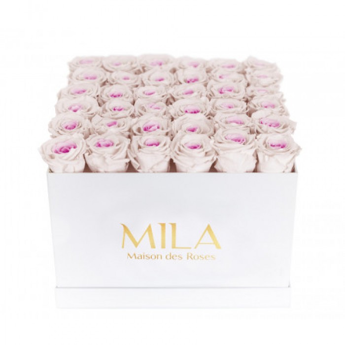 Mila Classic Luxe White - Pink bottom