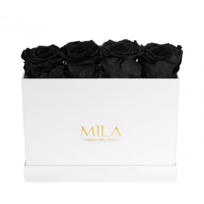 Produit Mila-Roses-00337 Mila Classic Mini Table White - Black Velvet