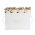  Mila-Roses-00339 Mila Classic Mini Table White - Haute Couture
