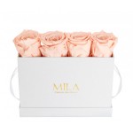  Mila-Roses-00341 Mila Classic Mini Table White - Pure Peach