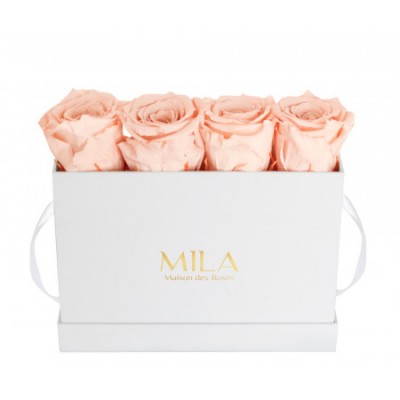 Produit Mila-Roses-00341 Mila Classic Mini Table White - Pure Peach