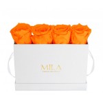  Mila-Roses-00344 Mila Classic Mini Table White - Orange Bloom
