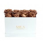  Mila-Roses-00348 Mila Classic Mini Table White - Metallic Copper