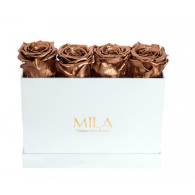 Produit Mila-Roses-00348 Mila Classic Mini Table White - Metallic Copper
