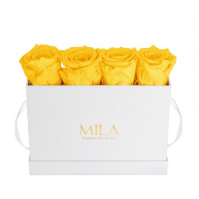 Produit Mila-Roses-00349 Mila Classic Mini Table White - Yellow Sunshine