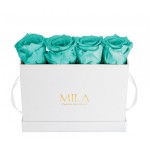  Mila-Roses-00351 Mila Classic Mini Table White - Aquamarine