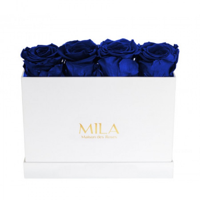 Mila Classic Mini Table White - Royal blue