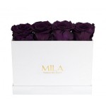  Mila-Roses-00356 Mila Classic Mini Table White - Velvet purple