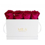  Mila-Roses-00357 Mila Classic Mini Table White - Fuchsia