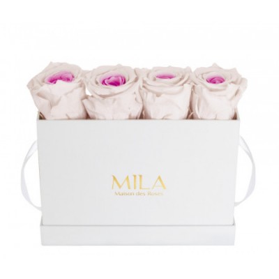 Produit Mila-Roses-00359 Mila Classic Mini Table White - Pink bottom