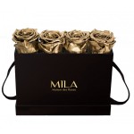  Mila-Roses-00370 Mila Classic Mini Table Black - Metallic Gold