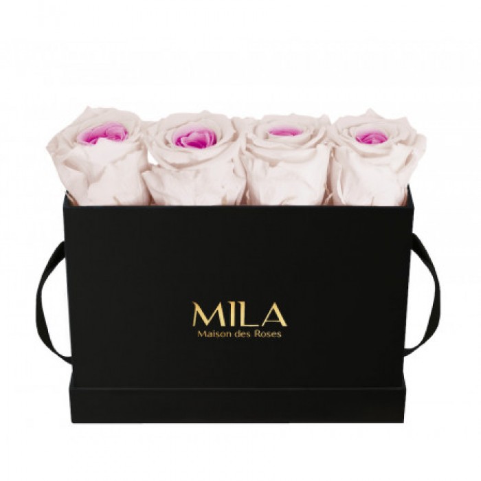 Mila Classic Mini Table Black - Pink bottom