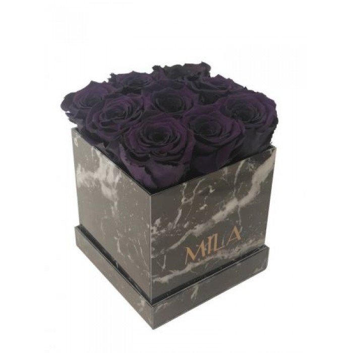 Mila Acrylic Black Marble - Velvet purple