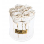 Mila-Roses-00482 Mila Acrylic Round - White Cream