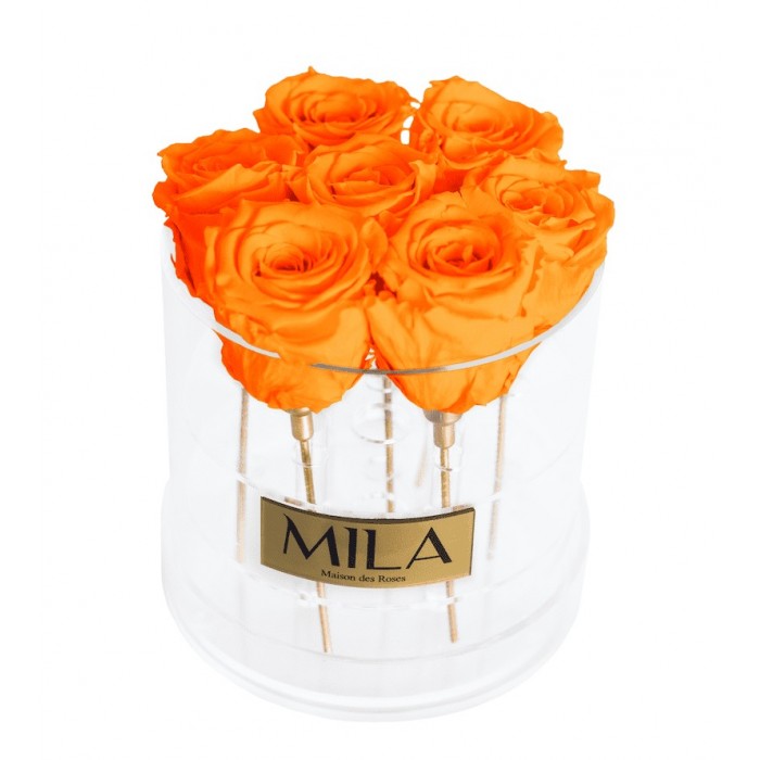 Mila Acrylic Round - Orange Bloom
