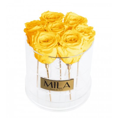 Produit Mila-Roses-00493 Mila Acrylic Round - Yellow Sunshine