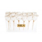  Mila-Roses-00530 Mila Acrylic Table - White Cream