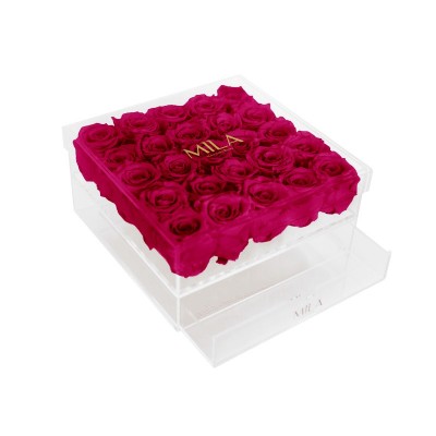 Produit Mila-Roses-00573 Mila Acrylic Large Bijou - Fuchsia