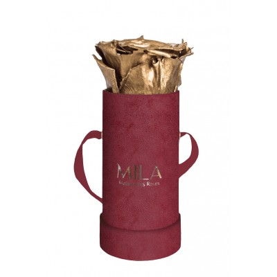 Produit Mila-Roses-00885 Mila Velvet Baby Burgundy Velvet Baby - Metallic Gold