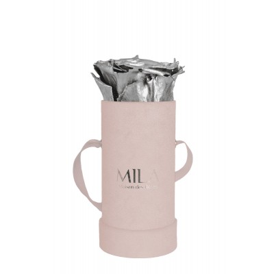 Produit Mila-Roses-00908 Mila Velvet Baby Old Pink Velvet Baby - Metallic Silver