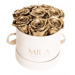  Mila-Roses-00981 Mila Velvet Small Nude Velvet Small - Metallic Gold