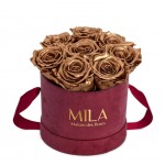  Mila-Roses-01075 Mila Velvet Small Burgundy Velvet Small - Metallic Copper