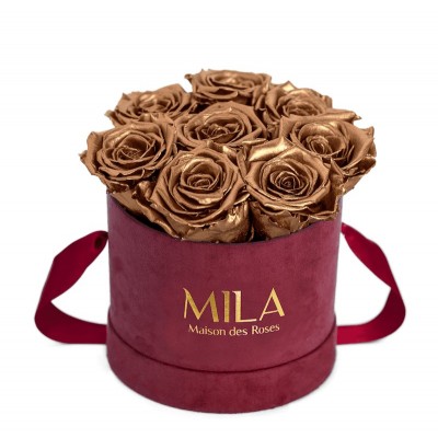 Produit Mila-Roses-01075 Mila Velvet Small Burgundy Velvet Small - Metallic Copper