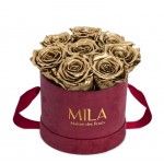  Mila-Roses-01077 Mila Velvet Small Burgundy Velvet Small - Metallic Gold