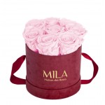  Mila-Roses-01083 Mila Velvet Small Burgundy Velvet Small - Pink Blush