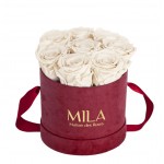  Mila-Roses-01086 Mila Velvet Small Burgundy Velvet Small - White Cream