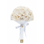  Mila-Roses-01182 Mila Large Bridal Bouquet - White Cream