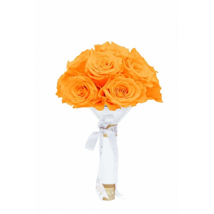 Mila Small Bridal Bouquet - Orange Bloom