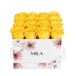  Mila-Roses-01247 Mila Limited Edition Flower Medium - Yellow Sunshine
