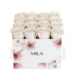  Mila-Roses-01259 Mila Limited Edition Flower Medium - White Cream