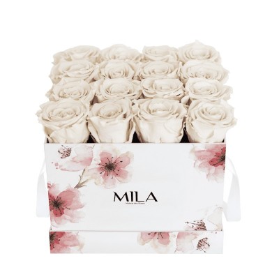 Produit Mila-Roses-01259 Mila Limited Edition Flower Medium - White Cream
